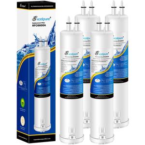 EXCELPURE RFC6600A Refrigerator Water Filter Replacement for EDR3RXD1, Everydrop Filter 3, 4396841, 4396710, Kenmore 46-9083,46-9030, 9030, 9083, KAD3RXD1, WHR3RXD1, 4PACK