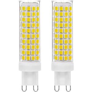 G9 LED Bulb Non-Dimmable 10W,100W T4 G9 Halogen Bulb Equivalent,Daylight White 6000K,Wide Voltage AC 100V-265V,1200LM G9 Bulbs for Home Lighting Chandelier Ceiling Fixture(2-Pack)