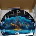 XNM Large Glass Wall Clocks Battery Operated 20 Inch