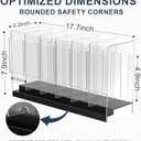 6 Slot Booster Pack Dispenser with Black Base Rounded Safety Design Clear Premium Acrylic Card Dispenser Desktop Organizer Display for TCG and Sports Card Boosters(Cards Not Including)