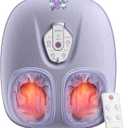 RENPHO Foot Massager Machine with Heat [2026 Upgraded], Shiatsu Foot Massager for Plantar Fasciitis, Mothers Day Gifts for Mom, Cordless Control, Birthday Gifts for Women Men, Purple