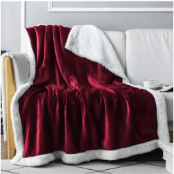 Life Comport Sherpa Fleece Throw (Purple)