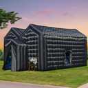 23x16.5x12 FT Inflatable Nightclub,Large Black Inflatable Club Party Tent for Adults with Blower,Inflatable Night Club for Event Party Exhibition Wedding Business