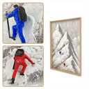 Snow Mountaineering 3D Textured Framed Hand-Painted Wall Art 19.7x27.6Inch