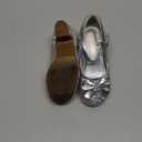 LAURMOSA Toddler Girls Silver Dress Shoes Kids High Heels Sparkle Princess Frozen Ballroom Shoes for Girls Toddler High Heels Size 11, Wedding Party Kids Dress Pump