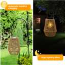 Solar Lanterns, KagoLing Solar Lanterns Outdoor Waterproof Gifts for Women Hanging Lights Outdoor Waterproof Lamp Lights Decoration for Outside Garden,Yard,Patio,Porch,Trees,Lawn,Pathway Decor, 4 Pack