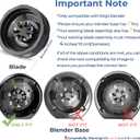 Blender Cups Replacement Parts For ninja,2-Pack 24oz Blender Cups with Sip & Seal Lids,7 fins Blender Replacement blade Compatible with Ninja BN401 BN751 BN801 BL480-30 BL642-30 BL682 BL687 NN102