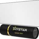 Hystar® Extended Gaming Mouse Pad | XXXL 45" x 20" | 5mm Thick, Waterproof Surface, Smooth Polyester Fabric, and Natural Rubber Base | Classic White, 45L x 20W inches
