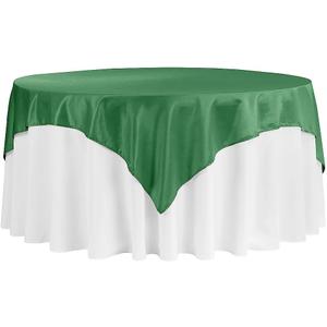 RCZ Decor Luxurious Emerald Green Square Satin Table Overlay - 54" (1 Piece) - Stunning Satin Material, Perfect for Elegant Occasions & Events