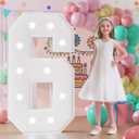 Light Up Numbers, Marquee Numbers 4 Feet Tall with Cool White Light, Large Number for Party Anniversay Event Graduation Decoration, Marquee Numbers 4ft Light Up Sign Number 6