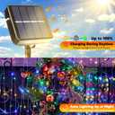 Joomer Solar Fairy Lights, 2-Pack Total 80FT 240LED Solar String Lights Outdoor Waterproof 8 Lighting Modes for Fence Party Garden Patio Yard Home Holiday Tree Outdoor Decoration (Multicolor)