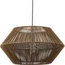 GLOBE Electric 60530 Malay 1-Light Pendant Light, Natural Twine Shade, Black Hanging Cord, 220 Lumen