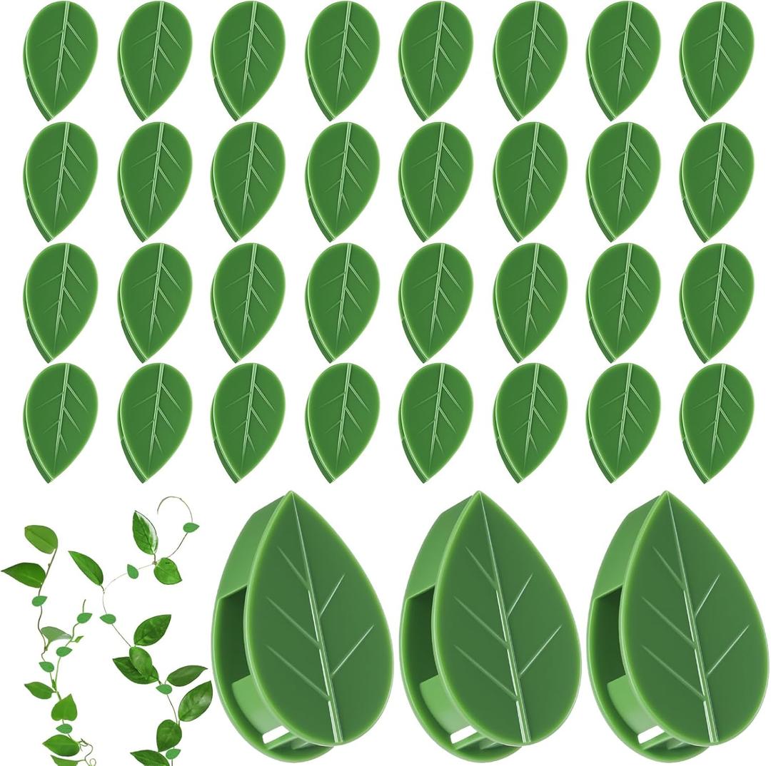 60 Pcs Plant Wall Clips, Plant Climbing Wall Fixture Clips, Wall Vines Fixing Clips with 72 Adhesive Stickers, Self-Adhesive Plant Fixer for Vine Support and Indoor Outdoor Decoration