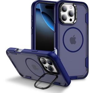 Korecase Magnetic for iPhone 16 Pro Case 6.3" [Compatible with Magsafe] Military-Grade Drop Proof Double Protection Bumper Phone Case Frosted Blue