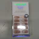 BTArtbox Press On Nails Almond - Medium Cat Eye French Tip Nails with Glue for Daily Nail Art, Fake Nail Extensions In 16 Sizes - 32 Nail Kit, Liquid Radiance