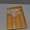 Silverware Organizer Kitchen Drawer Organizer Utensil Organizer Bamboo Silverware Holder Cutlery Organizer in Drawer Flatware Organizer Tray(5 slots, Natural