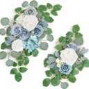 WEIERYUE(Pack of 2 Artificial Flowers Decorations,Artificial Arch Backdrop Garlandfor Ceremony Party Reception Entrance Welcome Easel Door Floral Decor Wall Home Entryway Outdoor(Blue of The Sky)