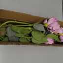 34.5" Purple Artificial Flowers Silk Fake Flower 3Pcs Eustoma Lisianthus Flowers with Long Stem Faux Flowers Arrangement Branch with 4 Heads for DIY Wedding Party Centerpiece Bouquet Table Home Decor