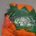 WISHTEN 3PCS Halloween Pumpkin Costume for Women,Pumpkin Poncho for Adults with Headband & Bag,Halloween Costume for Women 2-3