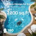 C5 Robotic Pool Cleaner, Cordless Pool Vacuum for Above-Ground & Inground Pools up to 2,200 Sq.Ft, Strong Suction, 180-Min Runtime, Smart Auto-Parking & 2.7L Large Debris Basket (Dark-Green)