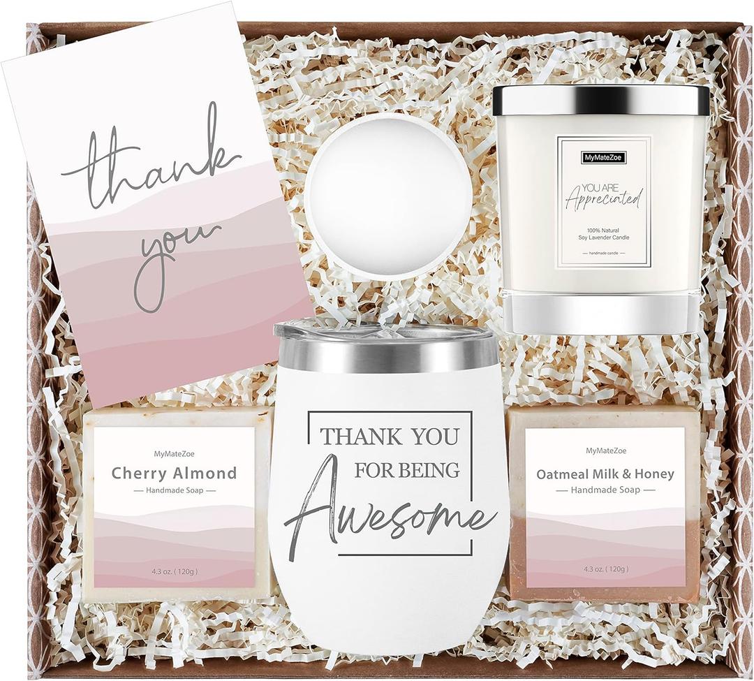 Thank You Gift Box for Women - Unique Spa Experience for Gratitude - Appreciation for Coworker, Boss, Employee, Hostess, Secretary, Teacher, Nurse and Volunteer