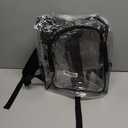 Clear Backpack Heavy Duty - 16x12x6 in Large Transparent Backpacks for School, College, Work - See Through PVC Plastic Bookbag for Girls Boys (Black)