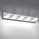 IZORRO LED Modern Bathroom Lights Fixtures(5 - Light,Dimmable,360Rotate),Chrome Acrylic Wall Lighting,Vanity Lights for Bathroom Over Mirror - 6000k 30In No Assembly Required