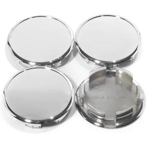 Open End Plus Plug Center Caps for Trailer RV Replacement EZ Lube Cap, 2.22in, Chrome, 4PCS