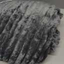 INFIIXSO Sherpa Throw Blanket for Couch - Super Soft & Warm Striped Fleece Blanket, Cozy Plush Fluffy Blanket All Season Use (Grey, 50x60 Inches)