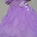 Toddler Girls Ruffle Sleeve Tulle Dress Elastic Waist Bow Kid Casual Sundress, 140/ 6Y