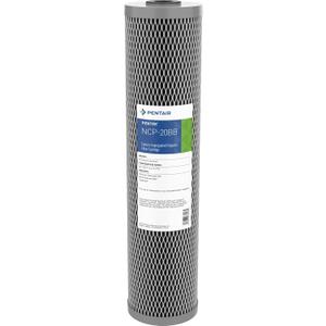Pentair Pentek NCP-20BB Big Blue Carbon Water Filter, 20-Inch, Whole House Non-Cellulose Carbon Impregnated Pleated Filter Cartridge, 20" x 4.5", 10 Micron