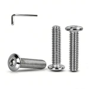 5/16"-18 x 1-3/4" Flat Head Hex Socket Cap Screws Bolts(20Pcs), 304 Stainless Steel (18-8,A2-70), Full Thread with Allen Key, Corrosion Resistant, Bright Finish (Silver)
