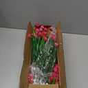 TURNMEON 20 Bundles Artificial Flowers for Outdoors, Summer Spring Grass Camellia Fake Flowers Plastic Plants, UV Resistant No Fade Faux Greenery for Gardens Porch Yards Cemetery Decor 500 Heads (Pink)
