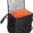 Insulated Heated Pizza Delivery Bag with Handle - Portable Vehicle Food Warmer,Padded Heated Pizza Carrier Bag with12-volt Cigarette-lighter Power Port