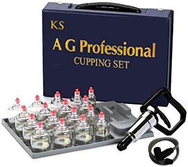 Professional Cupping Set *Made in Korea* (17 Cups) with Extension Tube($3.00 Value) KS Choi Corp "Made in Korea."