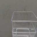 6 PCS Clear Nursery Pot, Plastic Cubes Flower Pot Decorative Vase Potted Square Container for House Plants, Cactus, Flowers, Orchid, 3.15 Inch