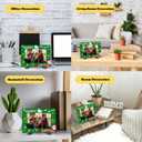 2 x Qiwog Merry Christmas Picture Frame, Winter Holiday Decorations Holiday Gifts, Santa Theme Photo Frame Signs, Wooden Tabletop Photo Frame With Stand, Christmas Frame Gifts for Family Friends-C07