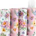 150 Sheets Car Tissues Holder with Facial Tissues 3-ply Travel Tissue Tubes Only 3PK Tissues Box Container Perfect Fit for Car Cup Holder Cylinder (Pink)