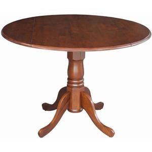 International Concepts 42" Round Dual Drop Leaf Pedestal Table, unspecified