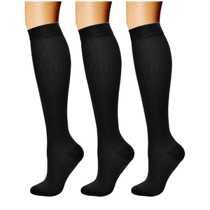 CHARMKING Compression Socks for Women & Men Circulation (3 Pairs) 15-20 mmHg is Best Support for Athletic Running Cycling