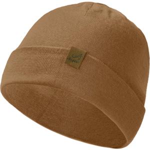 ACUSHLA 100% Merino Wool Cuff Beanie for Men & Women Knitted Winter Hat Unisex Watch Cap Skull Wrap for Cold Weather (One Size, Camel)