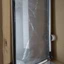 Black 55x36 Inch Metal Framed Mirror for Wall, Large Rounded Rectangle Mirror, Anti-Rust, Tempered Glass, Hangs Horizontally or Vertically