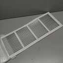 VOISEN Return Air Grille,Fits 30x8 Duct Opening,Steel Return Vent Cover, White Vent Cover Grill for Sidewall and Ceiling,HAVC Cold Air Return Vent Cover,Overall Size:31.8"W X 9.8"H