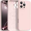 Magnetic for iPhone 16 Pro Max Case [Compatible with Magsafe] [Premium Silicone Satin-Smooth Touch] Slim Shockproof Anti-Scratch Microfiber Lining Case, 6.9 inch, Pink Sand