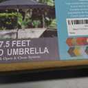 Blissun 7.5 ft Patio Umbrella, Yard Umbrella, Outdoor Market Umbrella with Push Button Tilt Crank, Dark Grey