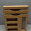 Storage Bag Organizer with Foil and Plastic Wrap Organizer , Aluminum Foil Dispenser with Cutter, Bamboo 6 in 1 Baggie Organizer Suitable for Gallon, Quart, Sandwich, Snack