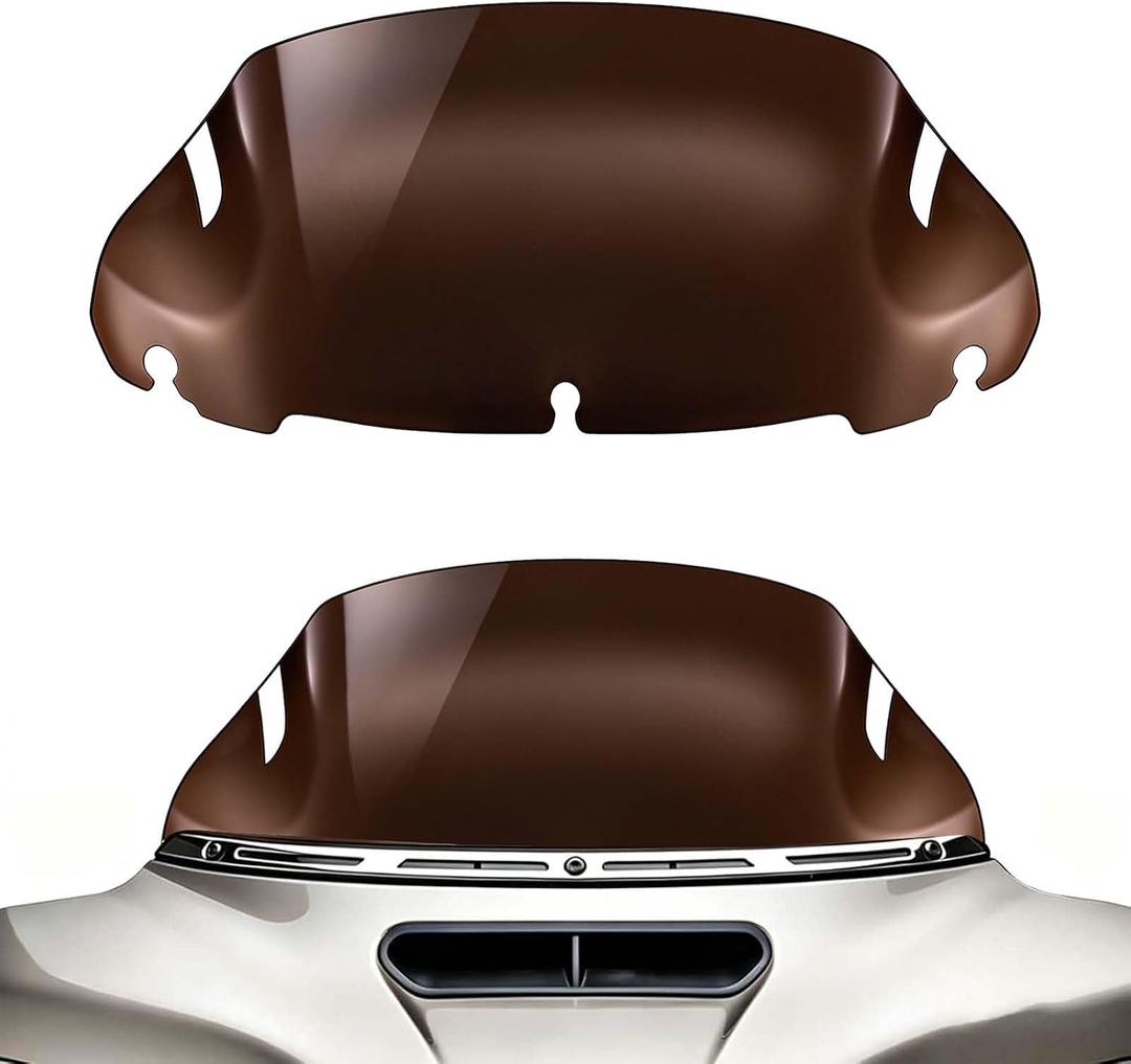 Brown 9 Inch Wave Windshield Windscreen