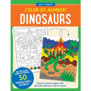 Color-By-Number! Dinosaurs (50 unique, one-sided designs)
