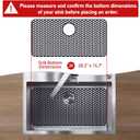 Bestjing Silicone Sink Protectors for Kitchen Sink with Rear Drain - 28.3"x 15.7" Kitchen Protector Accessory, Non-Slip Heat Resistan Mat for Bottom of Farmhouse Stainless Steel (Rear Hole, Black)