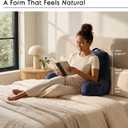 Nestl Reading Pillow for Bed, Back Pillow for Sitting Up in Bed, Navy Blue, Standard 18"